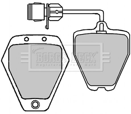 BORG & BECK Комплект тормозных колодок, дисковый тормоз BBP1647